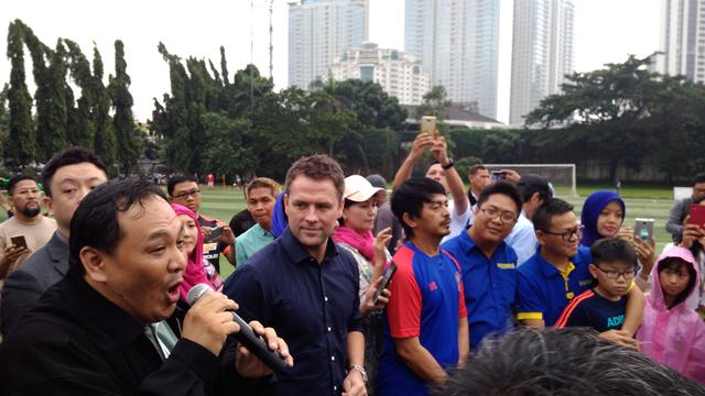 Michael Owen saat mengunjungi Jakarta