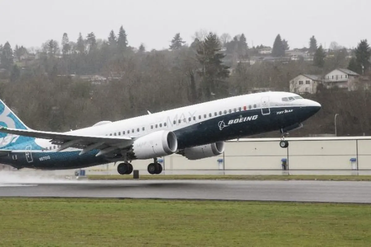 Ilustrasi pesawat Boeing 737 Max 8 (AFP/Stephen Brashear)