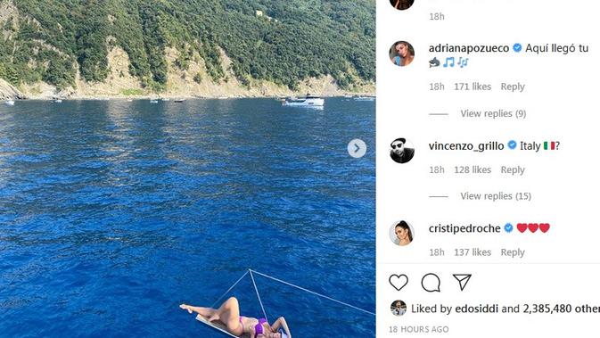 Liburan Mewah, Georgina Rodriguez Berpose Bak Putri Duyung (Instagram)