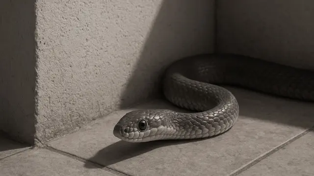 Ilustrasi ular di rumah