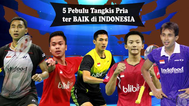 Video lima pemain bulu tangkis tunggal putra terbaik yang dimiliki Indonesia saat ini. Tommy Sugiarto menempati ranking 1 di Indonesia dan 10 di dunia.