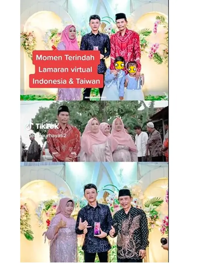 Viral Pasangan Kekasih Gelar Tunangan Online Indonesia-Taiwan, Kisahnya Menyentuh