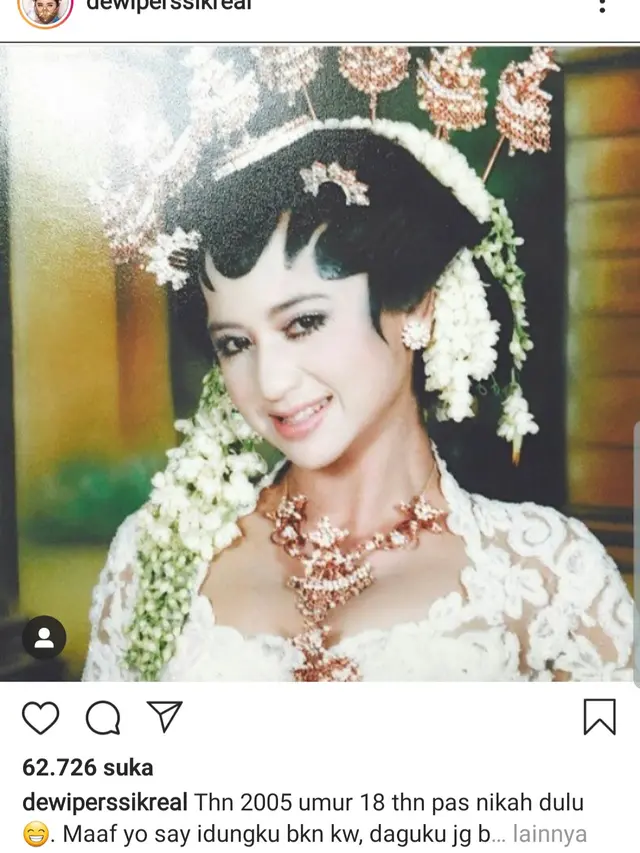 Unggahan Dewi Perssik. (Foto: Instagram @dewiperssikreal)