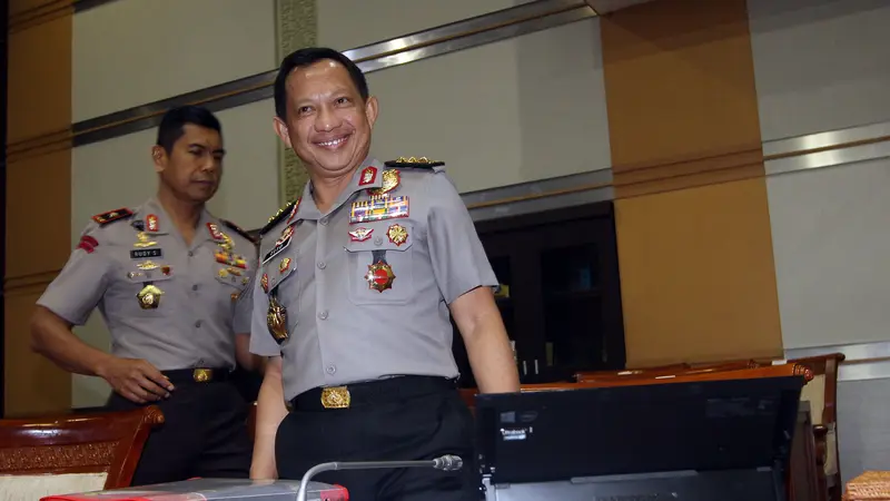 Komjen Pol Tito Karnavian saat mengikuti fit and proper test di Komisi III DPR