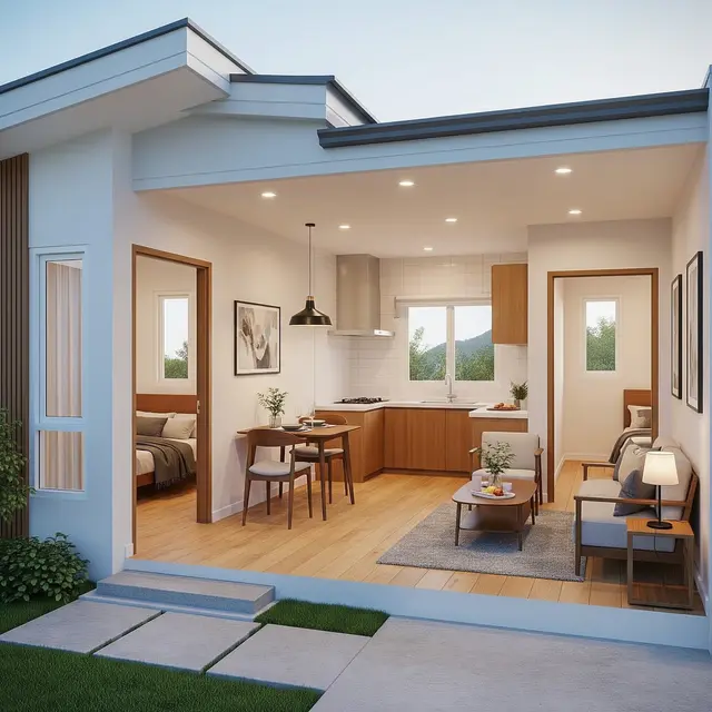 7 Desain Rumah Tipe 21 dengan 3 Kamar Tidur (Image by Gemini AI)