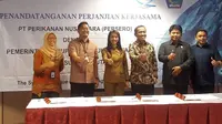 PT Perikanan Nusantara (Persero) atau Perinus dan Pemerintah Kabupaten Kepulauan Talaud Provinsi Sulawesi Utara, Senin (13/8/2018).