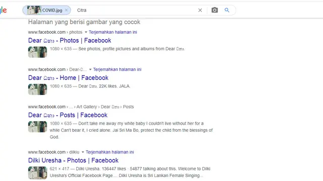 Hasil penelusuran Google Image