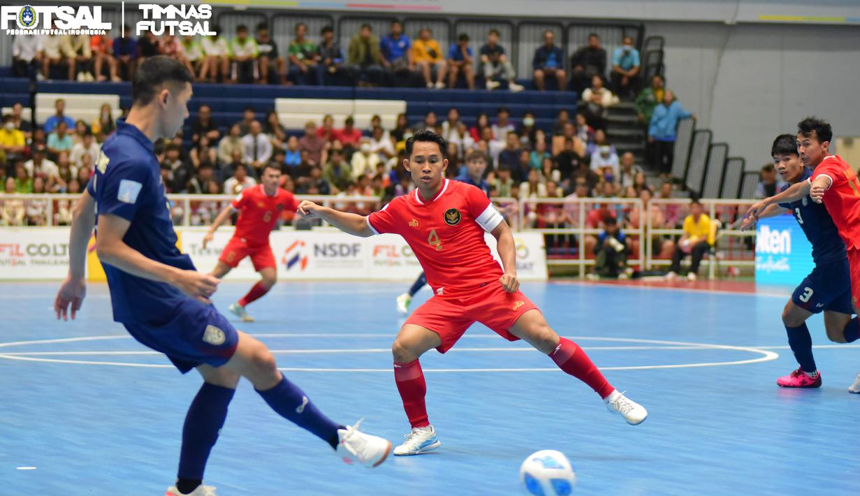 Kemenangan 5-1 atas Thailand membuat Timnas Futsal Indonesia melangkah ke final dan akan menantang Vietnam pada laga puncak yang digelar pada Minggu (10/11/2024). (Dok Federasi Futsal Indonesia)