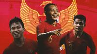 Timnas Indonesia - Osvaldo Haay,  Evan Dimas, Asnawi Mangkualam (Bola.com/Adreanus Titus)
