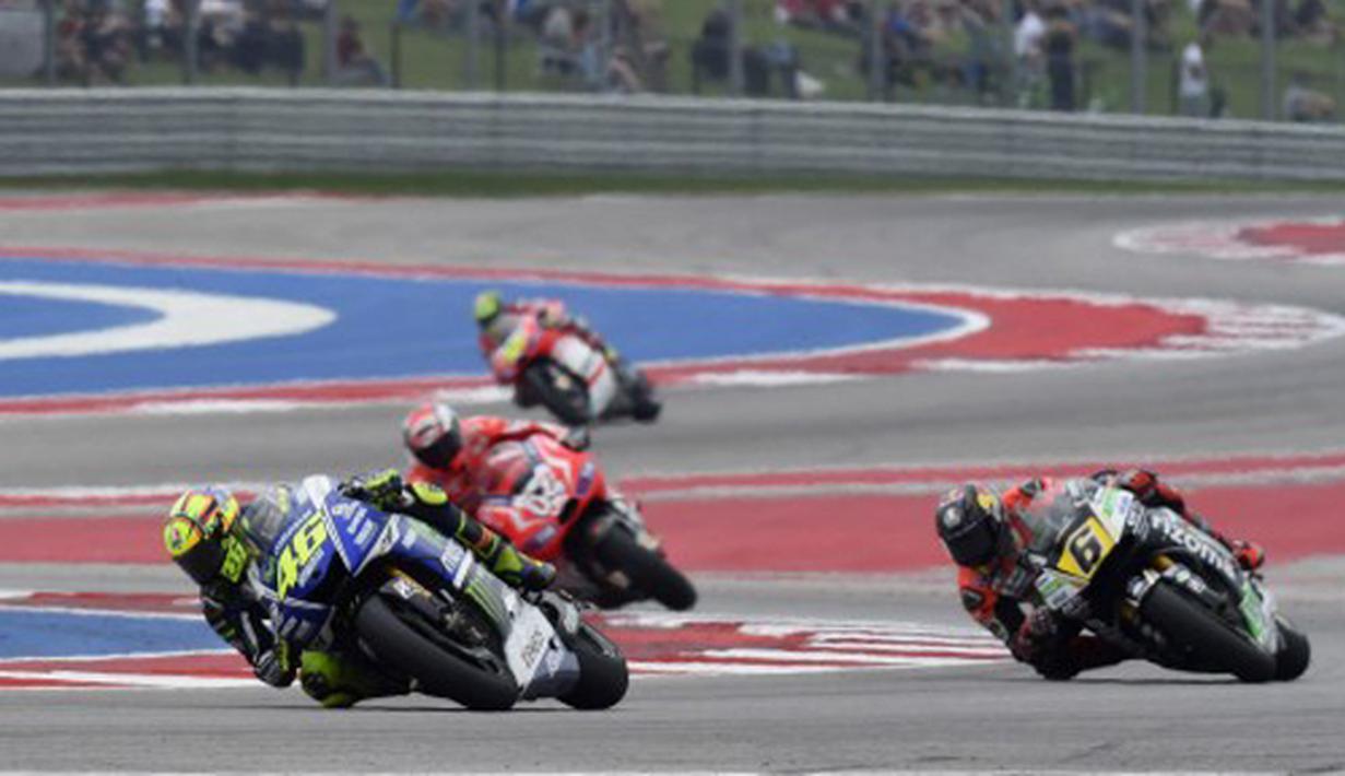 Valentino Rossi sempat memimpin di lap-lap awal