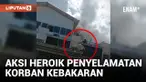 Dramatis! Detik-detik Penyelamatan Korban Kebakaran di Padang