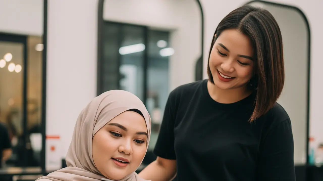 7 Potongan Rambut Pendek Tanpa Catok Wajah Bulat yang Menawan: Agar Terlihat Tirus