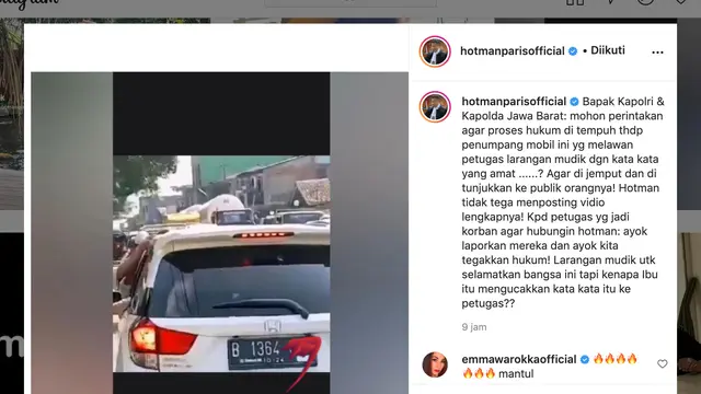 Unggahan Hotman Paris. (Foto: Instagram @hotmanparisofficial)