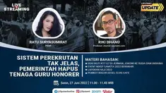 Liputan6 Update, Senin, 27 Juni 2022 | Pukul 11.00 WIB Menyajikan laporan dari berbagai penjuru daerah dengan Tema: Sistem Perekrutan Tak Jelas, Pemerintah Hapus Tenaga Guru Honorer Selain itu akan ada laporan langsung: - Usai Ikuti KTT G7 di J...
