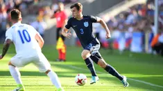 Ben Chilwell hingga saat ini belum pernah tampil di Euro 2020 walapun ia telah berjasa membawa Chelsea menjuarai Liga Champions musim 2020/2021. Southgate masih mempercayakan posisi bek kiri kepada pemain Manchester United, Luke Shaw yang belakangan ini tampil gemilang. (Foto: AFP/Piotr Nowak)