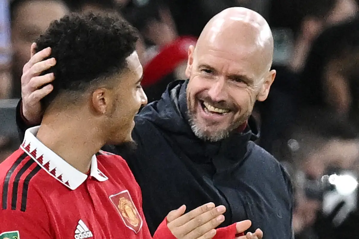 Foto: Senyum Semringah Jadon Sancho Saat Kembali Merumput Bersama Manchester United