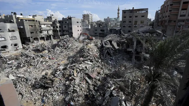 Ribuan Jenazah Tertimbun Reruntuhan Bangunan di Gaza