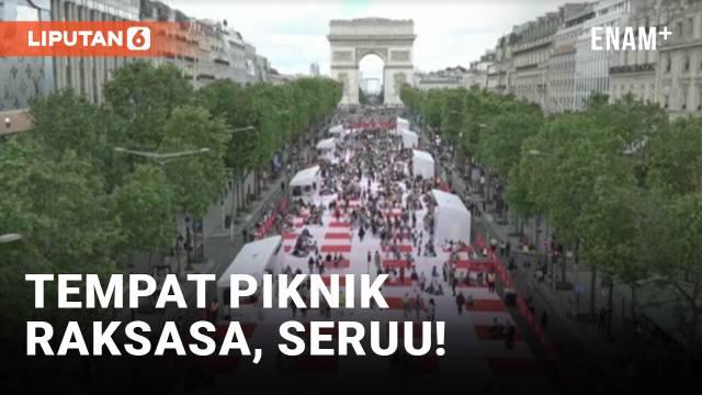 Paris menyulap jalanan Champs-Élysées menjadi tempat piknik raksasa pada hari Minggu, dengan sekitar 4.000 orang menikmati makan siang di bawah sinar matahari. Para pikniker terpilih melalui undian dan disuguhi keranjang gratis berisi makanan lezat...