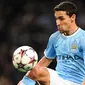 1. Jesus Navas (Manchester City), gelandang sayap kanan asal Spanyol ini memiliki kecepatan lari 18 dari nilai maksimal 20 dan akselerasi 19. (EPA/Peter Powell) 