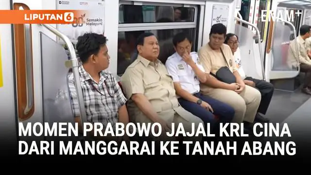 Prabowo Cek Stasiun Kereta, Jajal KRL Cina dari Manggarai ke Tanah Abang Baru