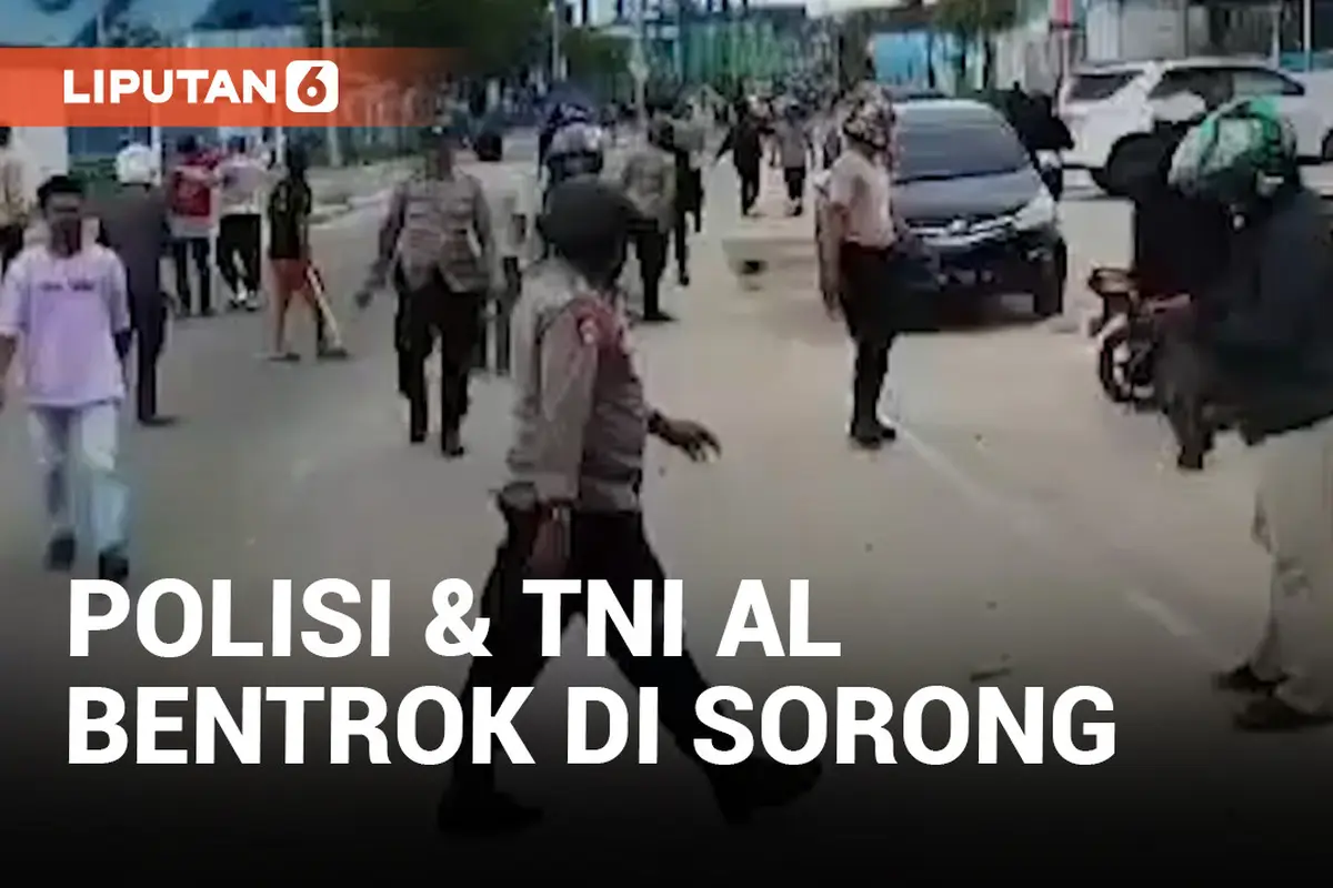 Ricuh! Anggota Polisi Bentrok dengan Prajurit TNI AL di Sorong