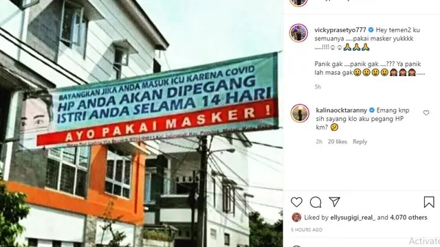 Vicky Prasetyo - Kalina Ocktaranny (Foto: Instagram/@vickyprasetyo777)