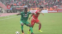 Persija lolos ke final Piala Presiden 2018 setelah mengalahkan PSMS Medan dengan agregat 5-1. (Bola.com/Ronald Seger)