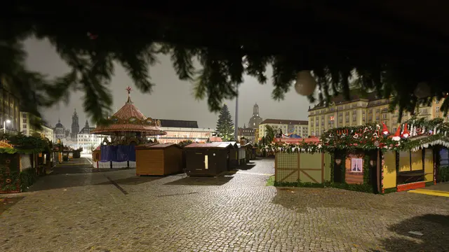 FOTO: Suasana Pasar Natal Jerman di Tengah Lonjakan Kasus COVID-19