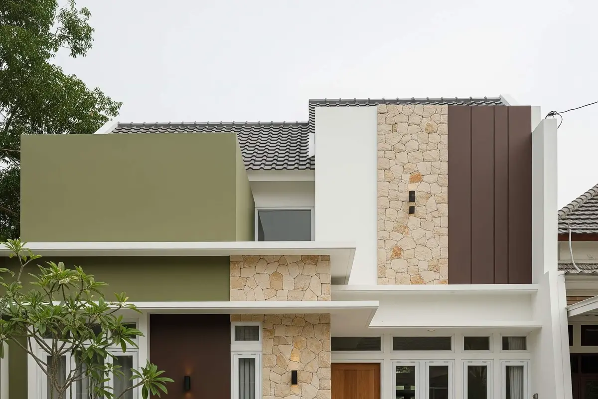Kombinasi Warna Cat Rumah Minimalis yang Cocok dengan Batu Alam