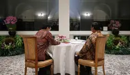 Suasana private dinner Presiden Prabowo Subianto dengan Perdana Menteri (PM) Singapura, Lawrence Wong berlangsung dalam nuansa hangat dan bersahabat. ((Foto: Cahyo - Biro Pers Sekretariat Presiden)