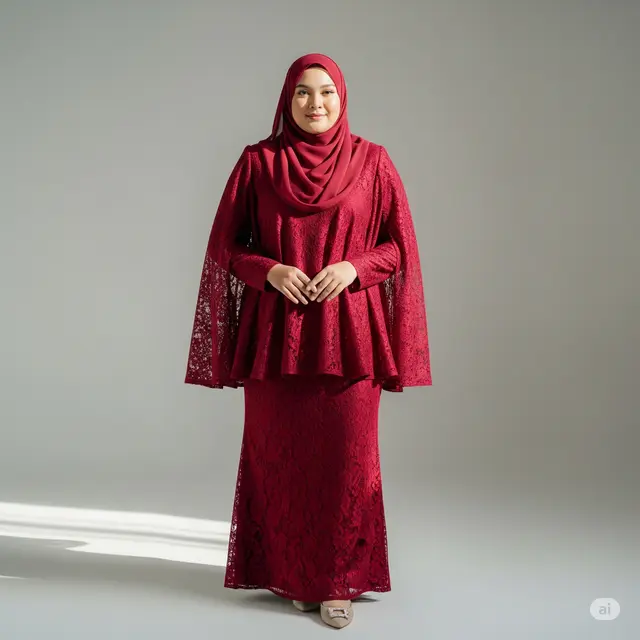 11 Model Gamis Full Brokat Simple Tapi Mewah untuk Wanita Gemuk: Rahasia Tampil Memukau