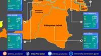 Peta Sebaran Covid-19 Di Banten (Senin,16/11/2020). (Grafik Dinkes Banten)