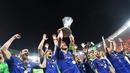 Chelsea juga memenangkan trofi Liga Europa sebanyak dua kali pada 2013 dan 2019. Selain itu mereka juga mambpu menyabet Piala Super Eropa satu kali pada tahun 2021. (AFP/Ozan Kose)