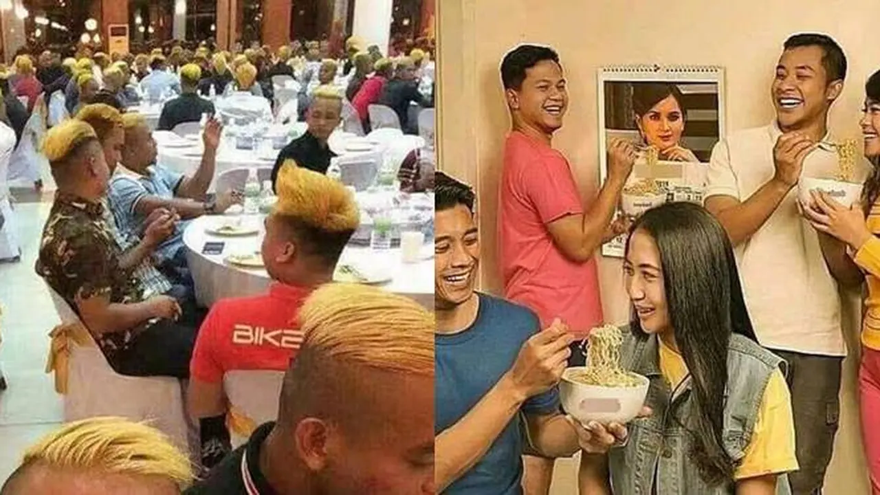 10 Potret Nyeleneh Orang Makan Bareng, Ada yang di Tengah Jalan