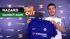 Gelandang Chelsea, Eden Hazard, menyambut kedatangan sang adik, Kylian Hazard, bergabung di timnya.