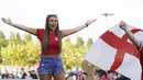 Kemenangan Timnas Inggris menang atas Republik Ceska pada laga terakhir Grup D Euro 2020 membuat Inggris berhak lolos ke-16 besar dengan status juara grup. (Foto: AP/PA/Martin Rickett)
