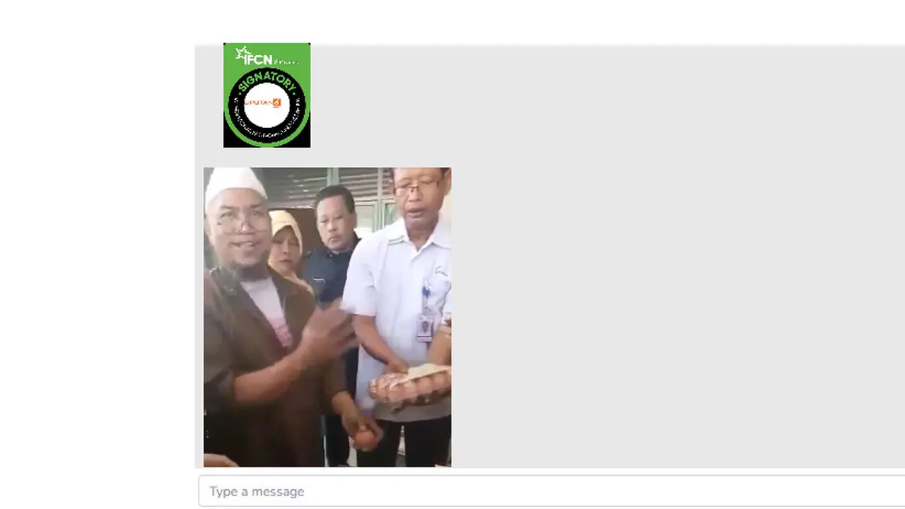Tankapan layar klaim video telur palsu