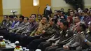 Menteri Dalam Negeri, Tjahjo Kumolo (tengah) saat menghadiri acara penandatanganan Nota Kesepakatan tentang Koordinasi Dalam Pelaksanaan Tugas dan Fungsi di Kejaksaan Agung RI, Jakarta, Kamis (26/3/2015). (Liputan6.com/Johan Tallo)