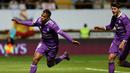 Real Madrid meraih kemenangan 7-1 atas Cultural Leonesa pada leg pertama babak 32 besar Copa del Rey di Reino de Leon, Leon, Rabu (26/10/2016). (AFP/Cesar Manso)