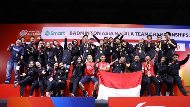 Indonesia Saat Jadi Juara Kejuaraan Bulutangkis Beregu Asia 2020