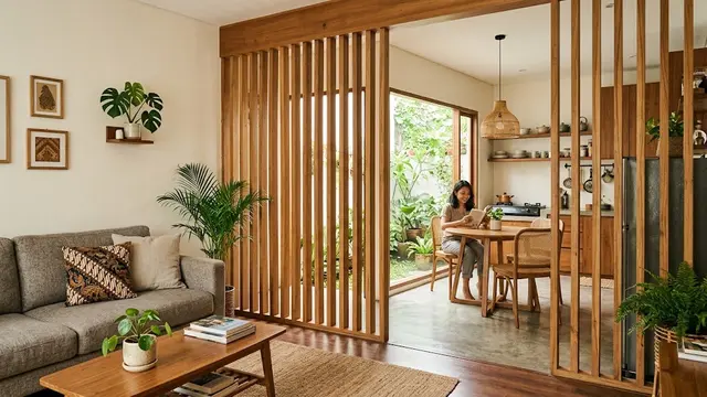 26 Inspirasi Desain Pembatas Ruangan, Solusi Estetik Membagi Area Rumah