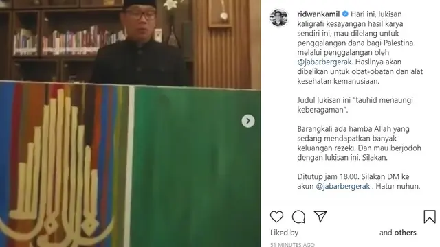 Unggahan Ridwan Kamil. (Instagram/ ridwankamil)