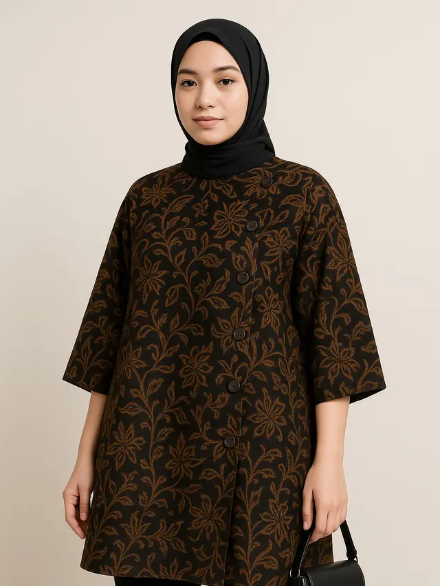 Model Tunik Batik Kancing Samping Terbaru 2025