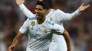 Gelandang Real Madrid, Marco Asensio berada pada peringkat kedua daftar top scorer Los Blancos, Asensio total mencetak tujuh gol di semua leel kompetisi. (AFP/Gabriel Bouys)