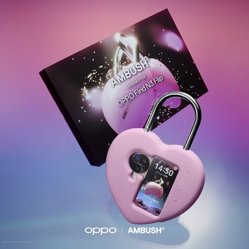 Oppo dan Ambush luncurkan case Flipped Padlock untuk Find N3 Flip (Oppo)