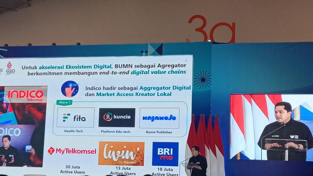 Menteri BUMN Erick Thohir membuka BUMN Startup Day di ICE BSD, Kabupaten Tangerang, Banten, Senin (26/9/2022)