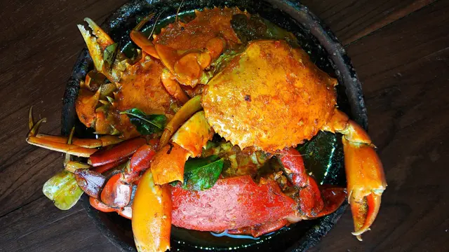 Ilustrasi kepiting saus tiram