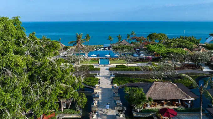 Aerial Ayana Pool View.