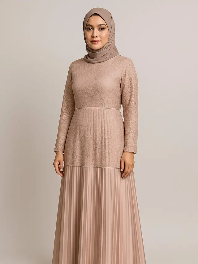 Model Gamis Brokat Modern Biar Tampil Anggun Saat Kondangan (Foto: ChatGPT)