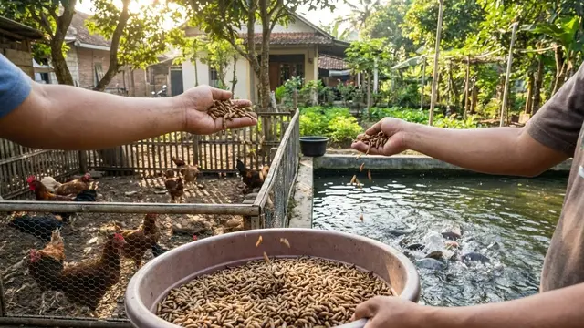 Pakan Ternak yang Bisa untuk Ayam Sekaligus Ikan
